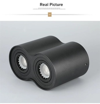 Поверхностный круглый потолочный светильник GU10 Led Downlight одиночный/двойной