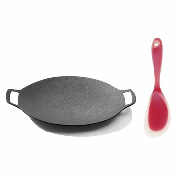 WOK PATELNIA GRILL KOREAŃSKI INDUKCJA BARBECUE 34 cm + ŁYŻKA GRATIS