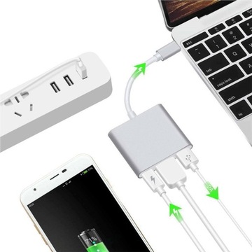 Адаптер HUB 3in1 MHL HUB USB C HDMI 4K адаптер для MacBook Samsung