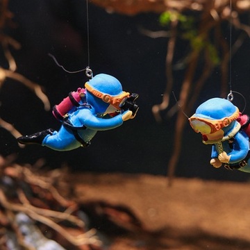 2xминиатюрная фигурка дайвера, павильон океана, модель для дайвинга для аквариума, 2 шт.