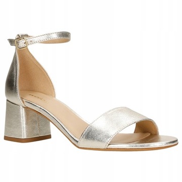 Buty Wojas Sandały damskie skóra złote r. 37