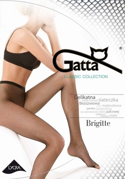Rajstopy kabaretki Gatta Brigitte 01 1/2 Czarny