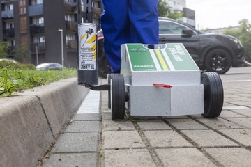 Краска для окраски дорог, полос движения и путей сообщения, 12 шт. + тележка