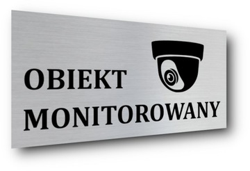 Tabliczka obiekt monitorowany, monitoring 19x10cm