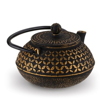Элегантный чайный чайник с чугуном 0,8 л + золотой пивовар Hanako