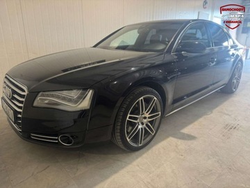 Audi A8 D4 2012 Audi A8 Rej PL Quattro Serwis nowy rozrzad Led Kamera Pneumatyka radar navi, zdjęcie 1