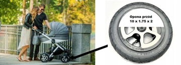 Покрышка для коляски Adamex Barletta 10 дюймов передняя 1 шт.