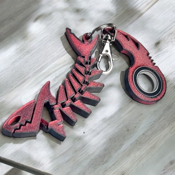 Keyrambit NOWY MODEL rekinek TikTok + GRATIS karabińczyk brelok keyspinner