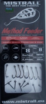 MISTRALL PRZYPON HAK 8 METHOD FEEDER Z IGŁĄ 30 cm