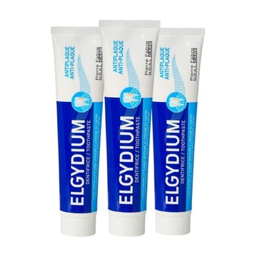 3x ELGYDIUM ANTI PLAQUE PASTA DO ZĘBÓW NA OSAD