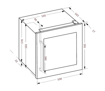 Chłodziarka do wina AVINTAGE AVI60CDZF AGD do zabudowy pojemność 36 butelek