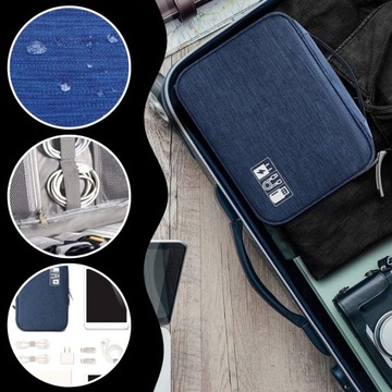 Organizer podróżny na kable ładowarki torba ETUI