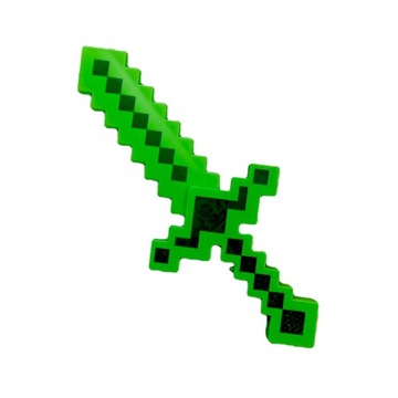 MIECZ DIAMENTOWY MINECRAFT ŚWIETLNY PIXEL ŚWIATŁO DŹWIĘK LED 37 cm
