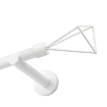 Nowoczesny karnisz 520 cm do wnętrza 19 mm biały