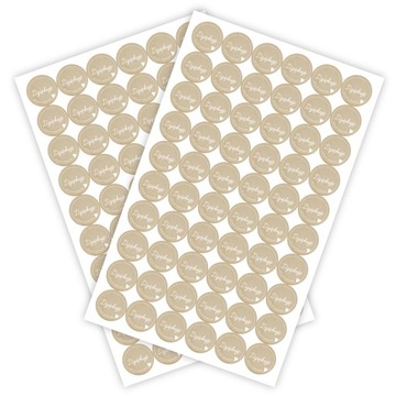 наклейки декоративные этикетки СПАСИБО за заказ 5см 60шт