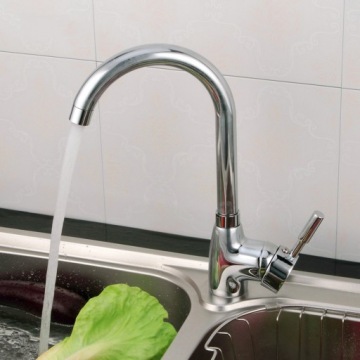 Смеситель для кухни, смеситель для умывальника, раковина, хром, высокий