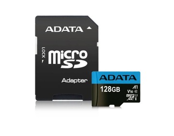 ADATA microSD 128 ГБ Class10 + карта памяти SD