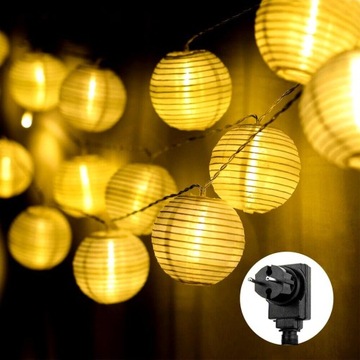 Łańcuch świetlny girlanda lampki LED lampiony 20 m