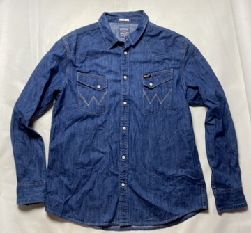 WRANGLER SLIM ORYGINALNA JEANSOWA KOSZULA / L