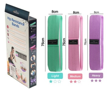 НАБОР ИЗ 3 ЭНЕРГЕТИК, МАТЕРИАЛЬНЫХ ЛЕНТ ДЛЯ УПРАЖНЕНИЙ