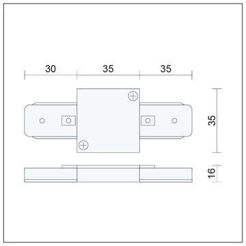 Прямой соединитель для шин, БЕЛЫЙ