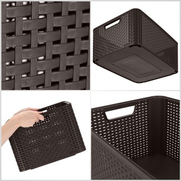 КОНТЕЙНЕР-КОРЗИНА CURVER С КРЫШКОЙ ДЛЯ ХРАНЕНИЯ