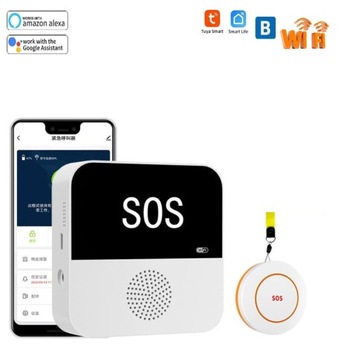 Сигнализация Tuya WiFi SOS с функцией дверного звонка пейджера для пожилых людей
