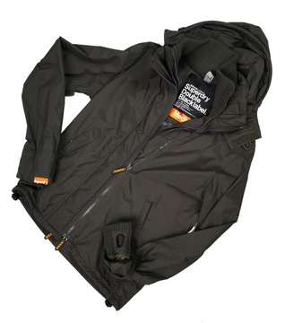 SUPERDRY FIRMOWA SUPER KURTKA Z KAPTUREM - M