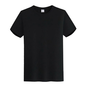 Męska koszula Odzież Crew Neck Krótki rękaw Czarny S