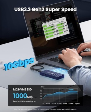 АДАПТЕР ORICO HOUSING HUB КАРМАН USB ДЛЯ SSD-НАКОПИТЕЛЯ M.2 SATA С КАБЕЛЕМ USB-C