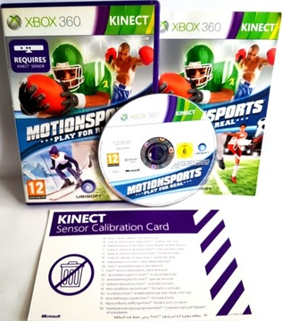 MOTIONSPORTS PLAY FOR REAL + KARTA KAL - PAKIET GIER NA KINECT - JAK NOWA !