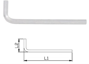 KLUCZ IMBUS DO KONFIRMATÓW 4 MM L KLUCZYK IMBUSOWY