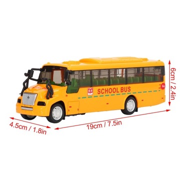Модель школьного автобуса желтого цвета, отлитая под давлением