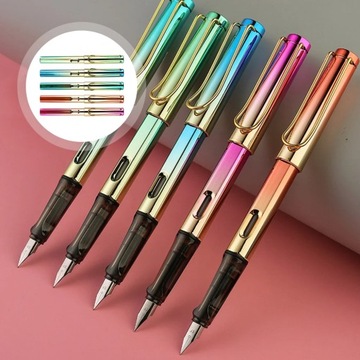 5 Pcs Pen Durable Stationery Students Practice Colorful Pens with Ink Sac