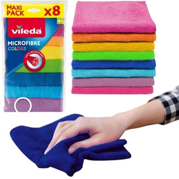 Vileda Microfiber Colors Набор из 8 салфеток