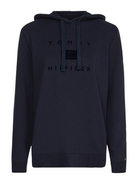 Tommy Hilfiger bluza Regular Flock Hoodie granatowy S