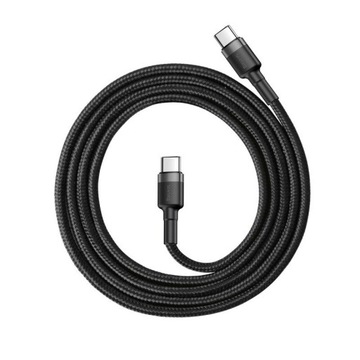 BASEUS MOCNY KABEL DO TELEFONU USB TYPU C SZYBKIE ŁADOWANIE QC PD 60W 1M