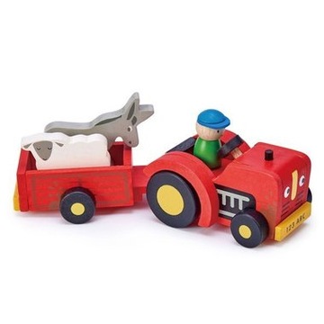 Traktor z przyczepą i zwierzętami Tender Leaf Toys