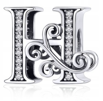 Charms Srebrny Zawieszka New Litera H
