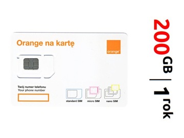 Internet na Kartę ORANGE 200 GB / 1 rok + bonus