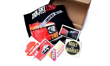 Набор под ёлку Коробка Подарочная Футболка L Fiat 126p Футболка Maluch Kaszlak