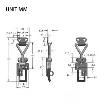 4 шт. тумблерные зажимы с железной застежкой, деревянный ящик, 100 кг