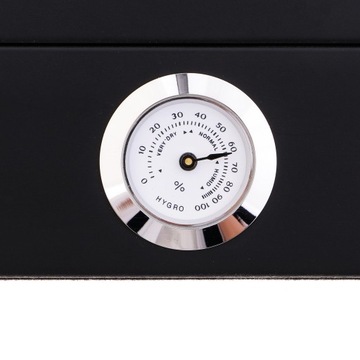 Дорожный кедровый деревянный хьюмидор для сигар черного цвета