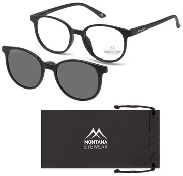OKULARY KOREKCYJNE PRZECIWSŁONECZNE PLUSY OPRAWKI MONTANA ETUI +3.0
