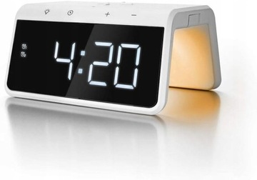 Zegar Ładowarka bezprzewodowa Caliber Qi Lampka nocna USB Budzik stacja