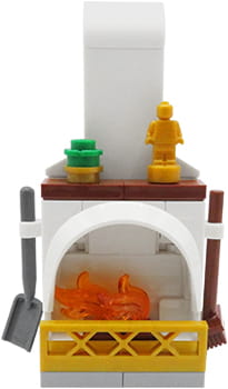 Kominek + akcesoria - customowy model z klocków LEGO