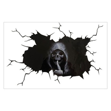1 szt. Dekoracyjna naklejka na samochód Halloweenowa czaszka