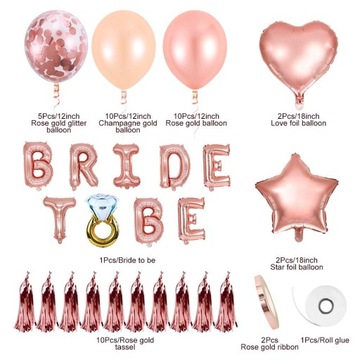 Набор воздушных шаров для невесты на девичник