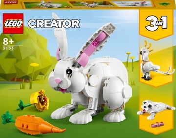 LEGO CREATOR 3in1 Bricks BUNNY Пасхальный кролик БЕЛЫЙ КРОЛИК ТЮЛЬ ПТИЦА