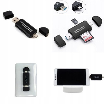 Устройство чтения карт памяти Micro USB OTG USB-C Type-C 3-в-1